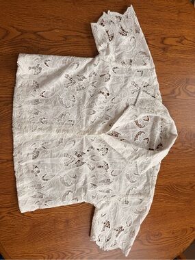 Z Supply White Eyelet Lace Blouse